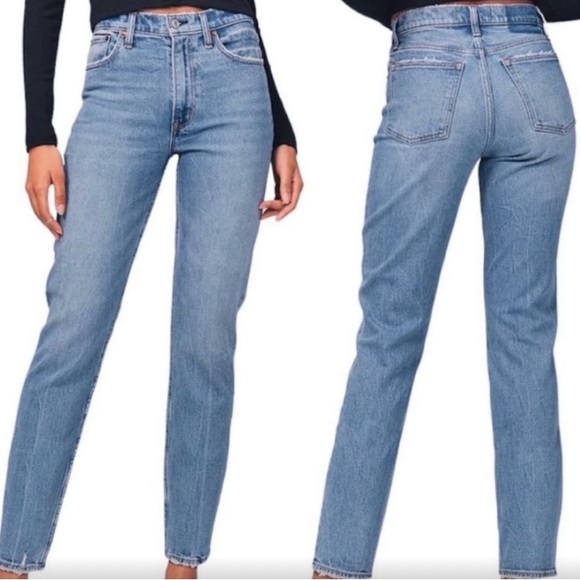 Abercrombie High Rise Mom Jeans - Picture 1 of 4